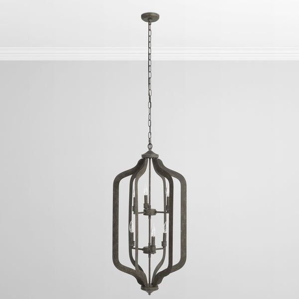 Lampa wiszaca o dekoracyjnym profilu z wywazonymi proporcjami w odcieniu bieli